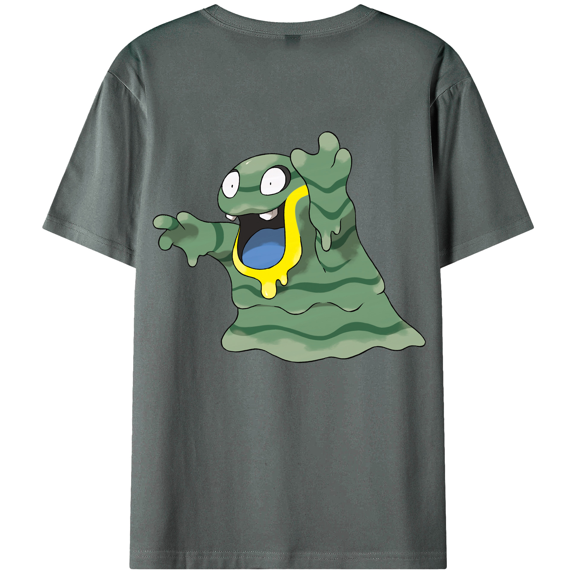 （画像用） ポケットモンスター Pokémon 綿100％ メンズ半袖Tシャツ（バックプリント） 通気性